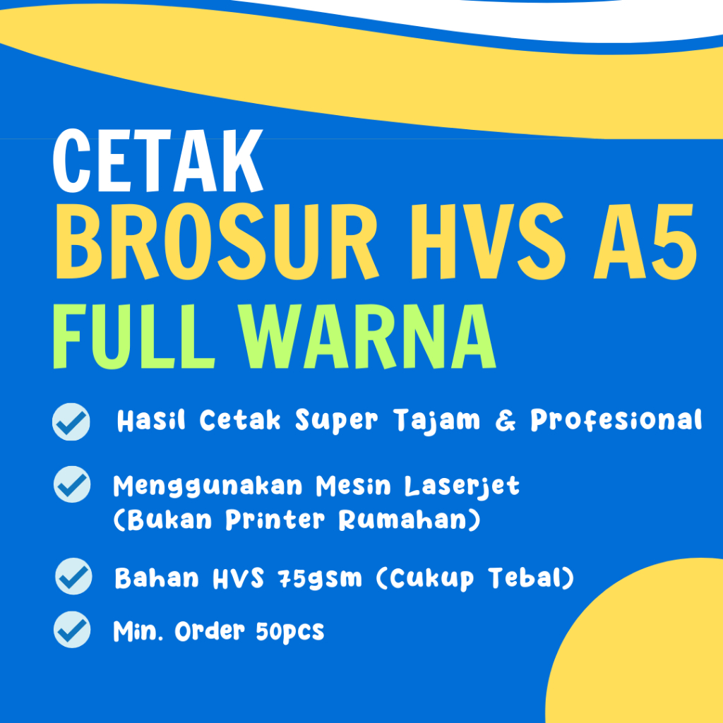 

Cetak Brosur HVS A5 Full Warna