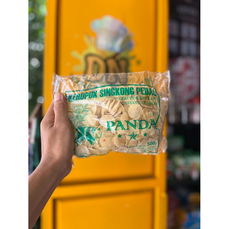 

KERUPUK SINGKONG CAP PANDA PEDAS GURIH ( mentah ) berat 500 gram