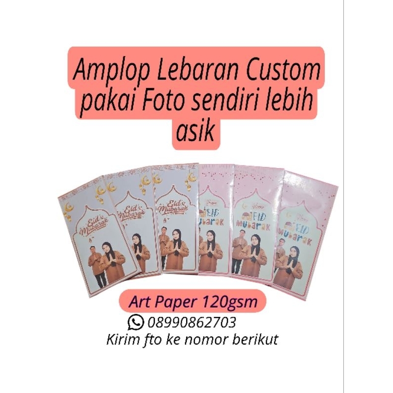 

Amplop lebaran Custom pakai fto sendiri lebih asik