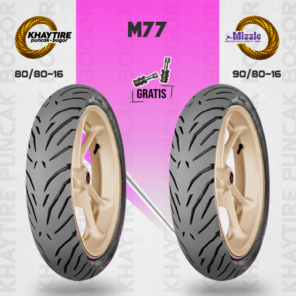 Paket Ban Motor SKYWAVE HAYATE NOUVO MIZZLE M77 80/80 - 90/80 Ring 16