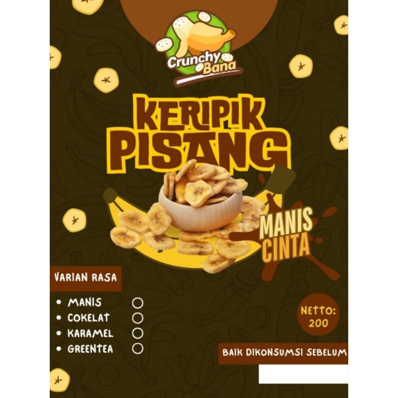 

Kripik Pisang CrunchyBana Varian Manis Cinta