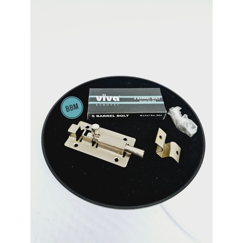 Grendel Pintu Pengunci Jendela Grendel Slot Grendel Plat Besi tebal 3" Inchi Nikel