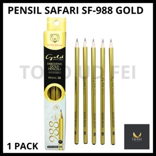 

(1 PACK = 12 PCS) Pensil Safari/ Pensil 2B Safari/ Pensil SF 988 Gold/ Pensil 2B Safari GOLD