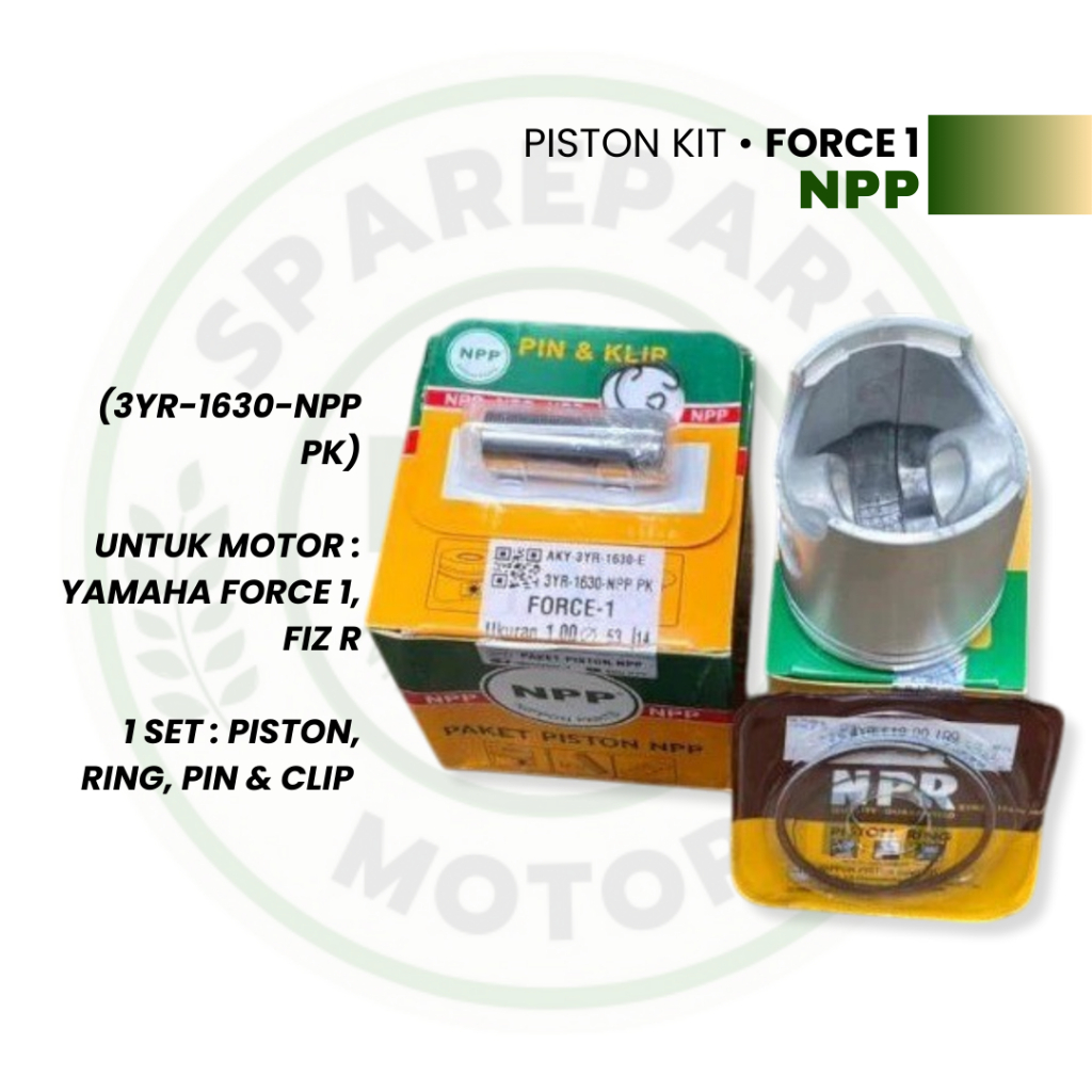 Piston Kit Force 1 || Piston Kit Seker Yamaha Force 1 Fiz R Merk NPP