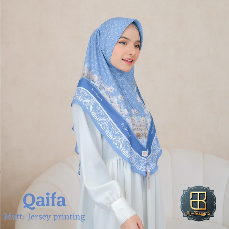 Hijab Bergo Motif Jilbab Instan Motif Qaifa Terbaru Jarsey Premium Kerudung Al JAZEERA hijab
