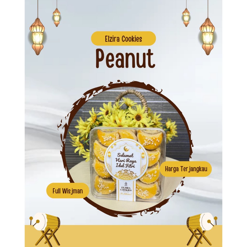 

KUE PEANUT PREMIUM TASTE GRADE A FULL WISHJMAN Elzira Cookies
