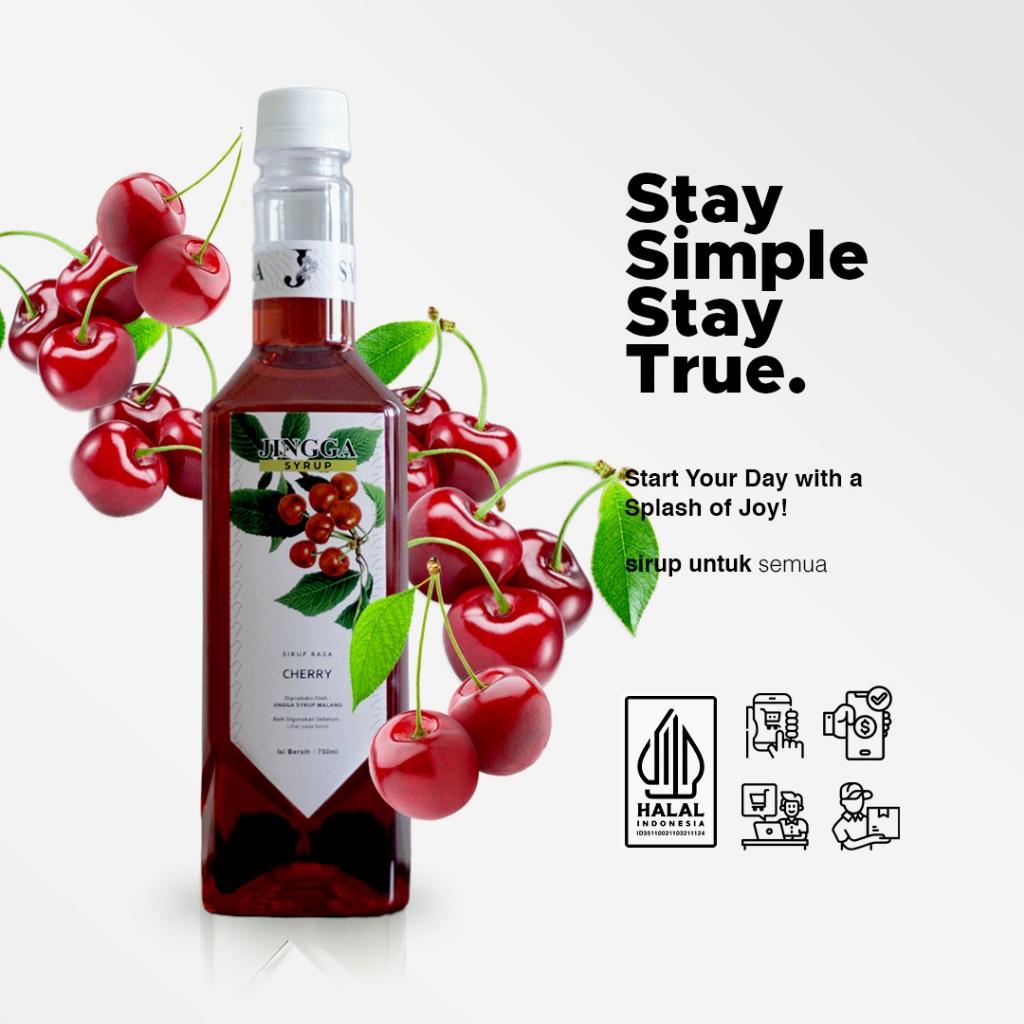 

Jingga Cherry Syrup 750 ml - Sirup Ceri Untuk Coffee Mocktail