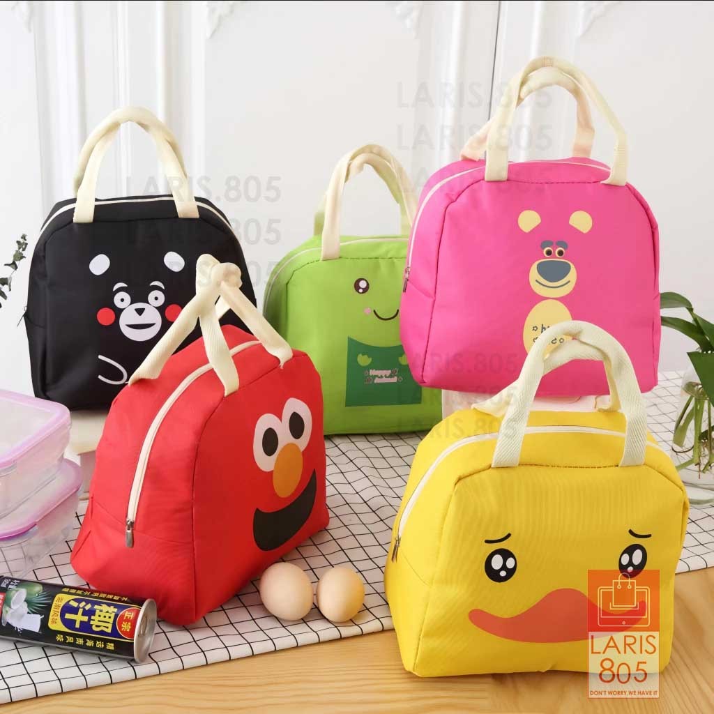 Tas Bekal Karakter / Lunch Bag Cooler Tahan Panas / Tas Makanan Tahan Panas