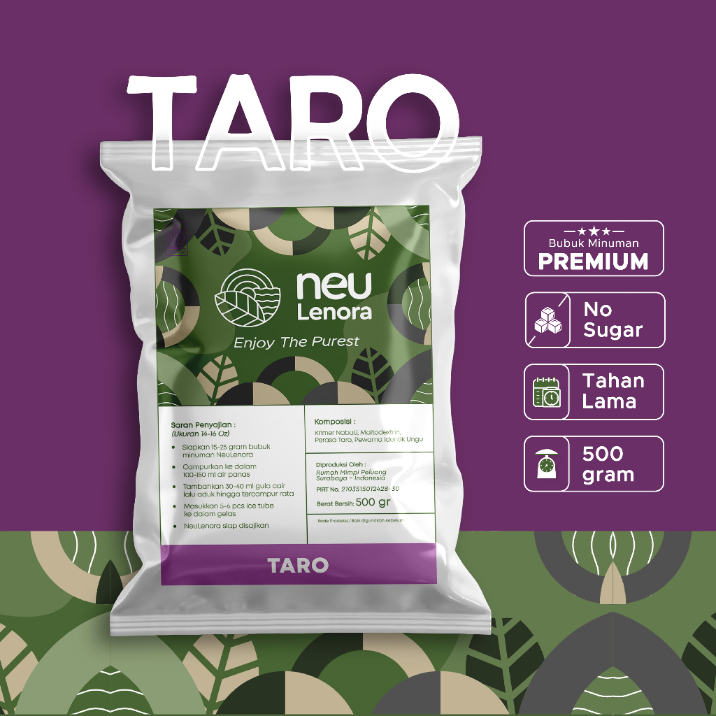 

NEULENORA Bubuk Minuman TARO 500gram Premium Plain
