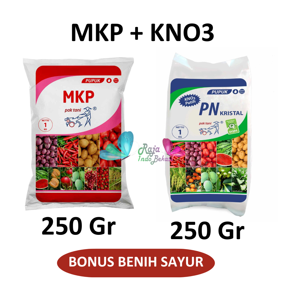 PAKET PUPUK MKP + KNO3 PUTIH KEMASAN REPACK PUPUK BUAH DAN SAYUR