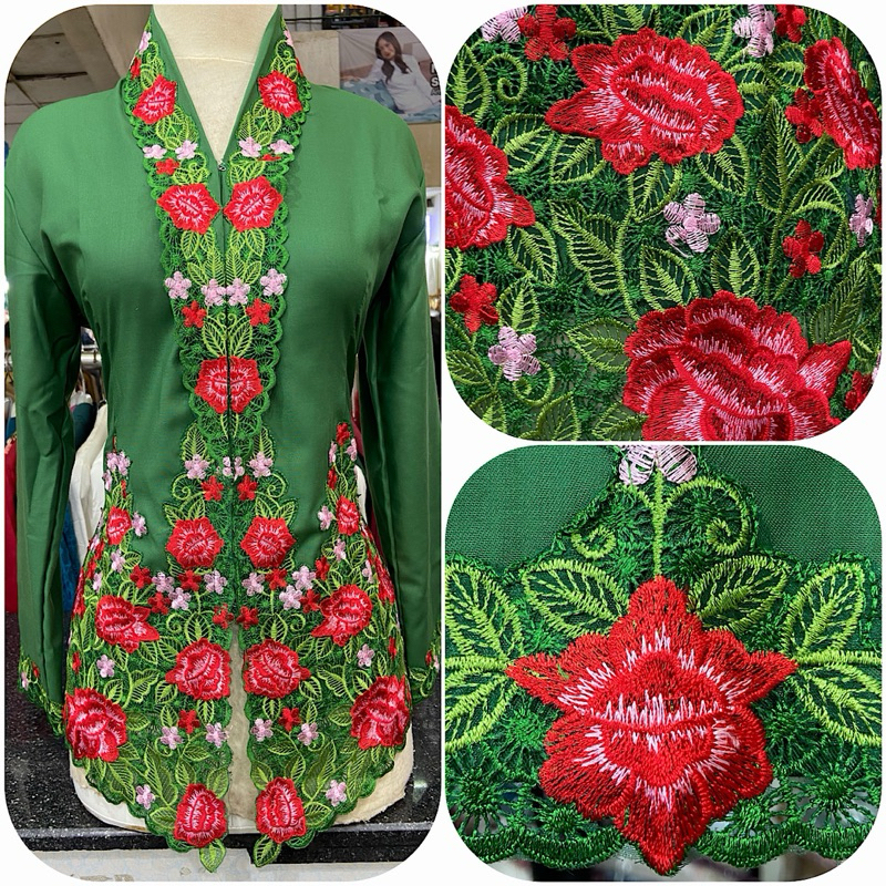 Kebaya modern hijau encim yk 144/102