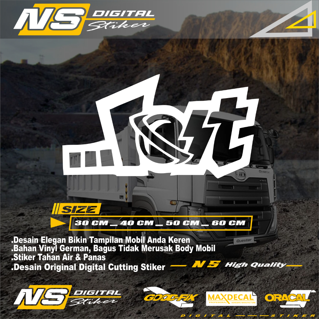 Stiker Mobil Variasi Kaca Bodi Samping Kata Kata Truk Canter Pick Up granmax L300 Keren Tulisan Lost