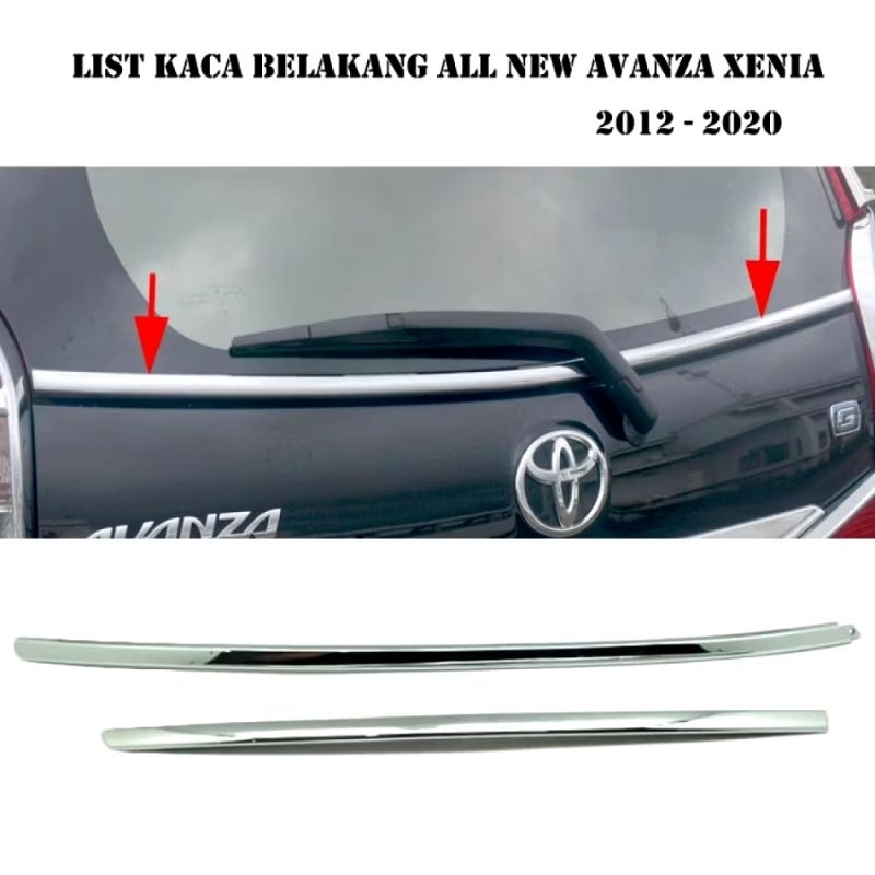 list lis kaca pintu belakang chrome all new avanza veloz xenia
