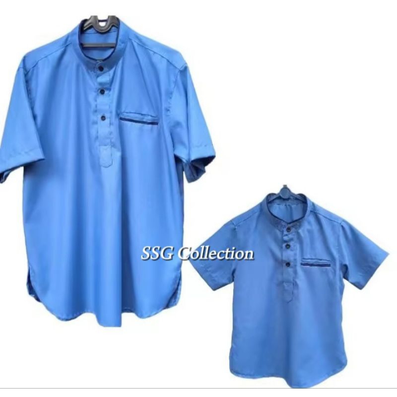 baju koko ayah dan anak / kemeja koko couple ayah anak / baju muslim