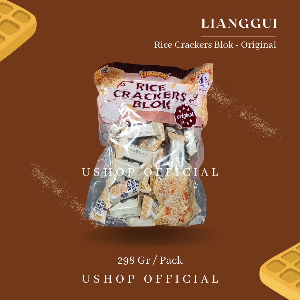 

Lianggui Rice Crackers Blok Black Rice 280 gr / Pack - USHOP