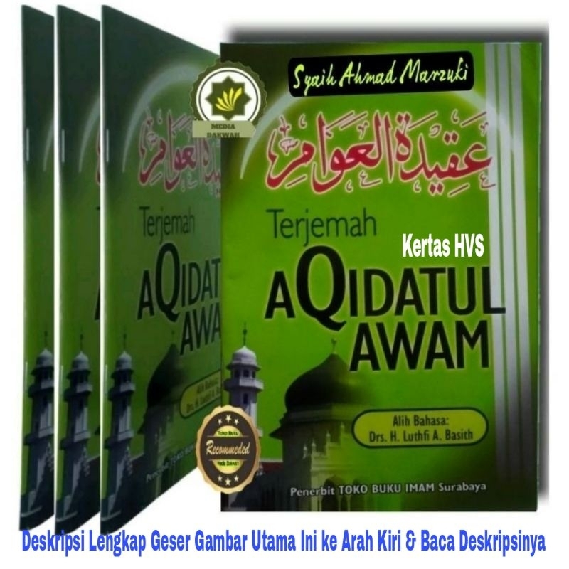 Buku Terjemah AQIDATUL AWAM Akidatul Awam Lengkap Makna Jawa Gantung Makna Pegon dan Terjemahan Indo