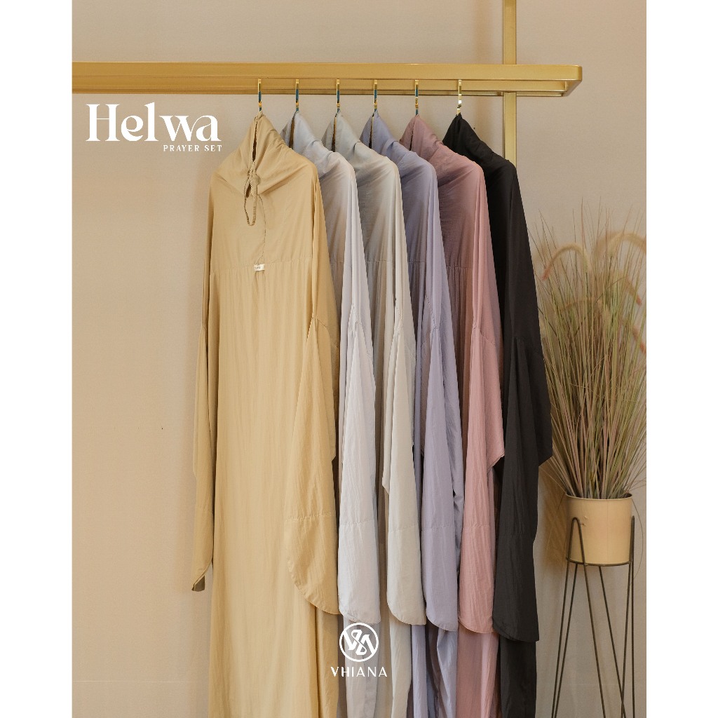 VHIANA HELWA Travel Set Mukena Travel Parasut Silk Premium Muslim Dewasa