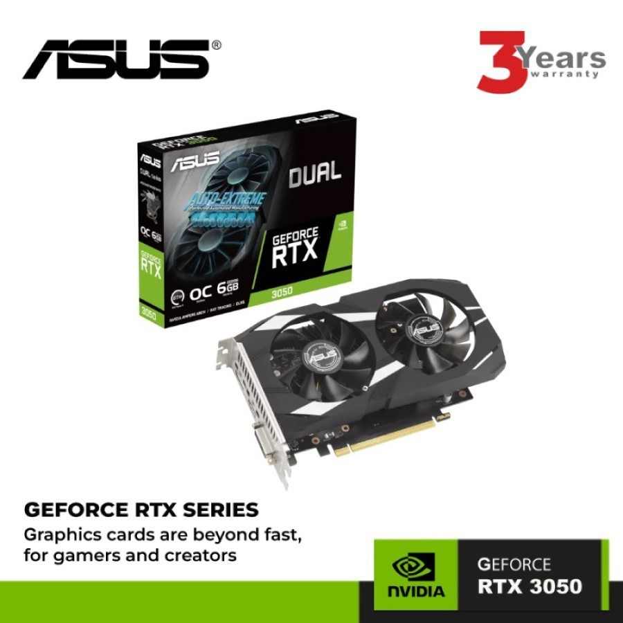 ASUS GEFORCE RTX 3050 DUAL OC 6GB GDDR6 NVIDIA / 3050