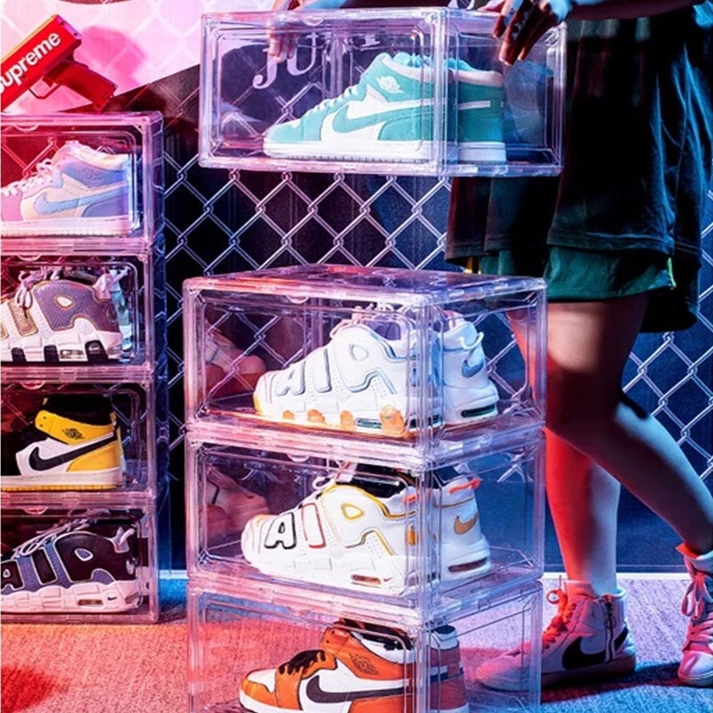 Jamooan Kotak Sepatu Transparan Kotak Akrilik Kotak Sepatu Abs Kotak Penyimpanan Transparan Yang