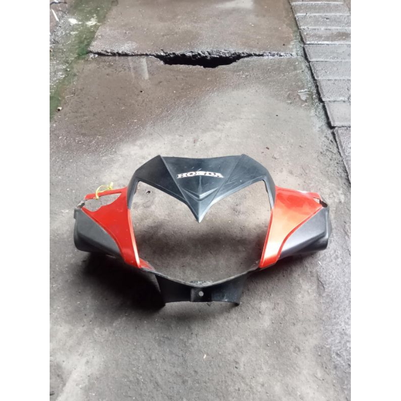 batok depan set visor Supra x 125 Batman ori copotan utuh no minus