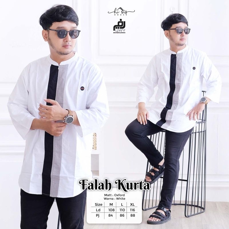 Restok koko Falah Kurta original Leafy by Hi sis