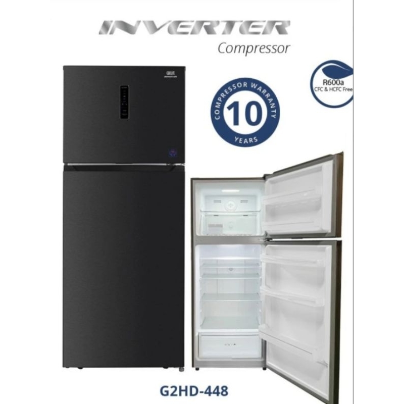 (PROMO)GEA G2HD-448 Kulkas Dua Pintu Inverter Kapasitas 448 Liter Garansi Resmi / Kulkas Inverter GE
