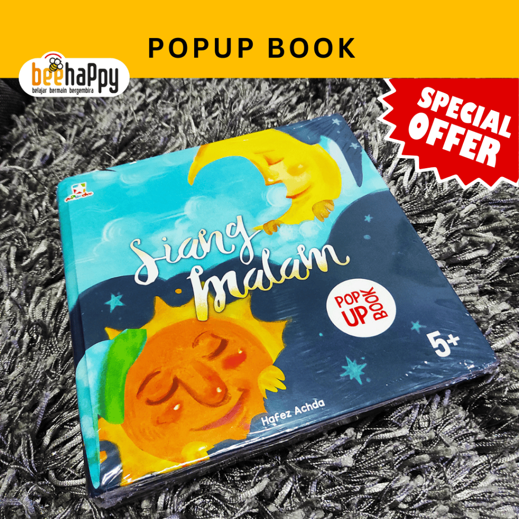 Pop Up Book Anak, Pop Up Book, Buku Pop Up, Mengenal Waktu Siang dan Malam.