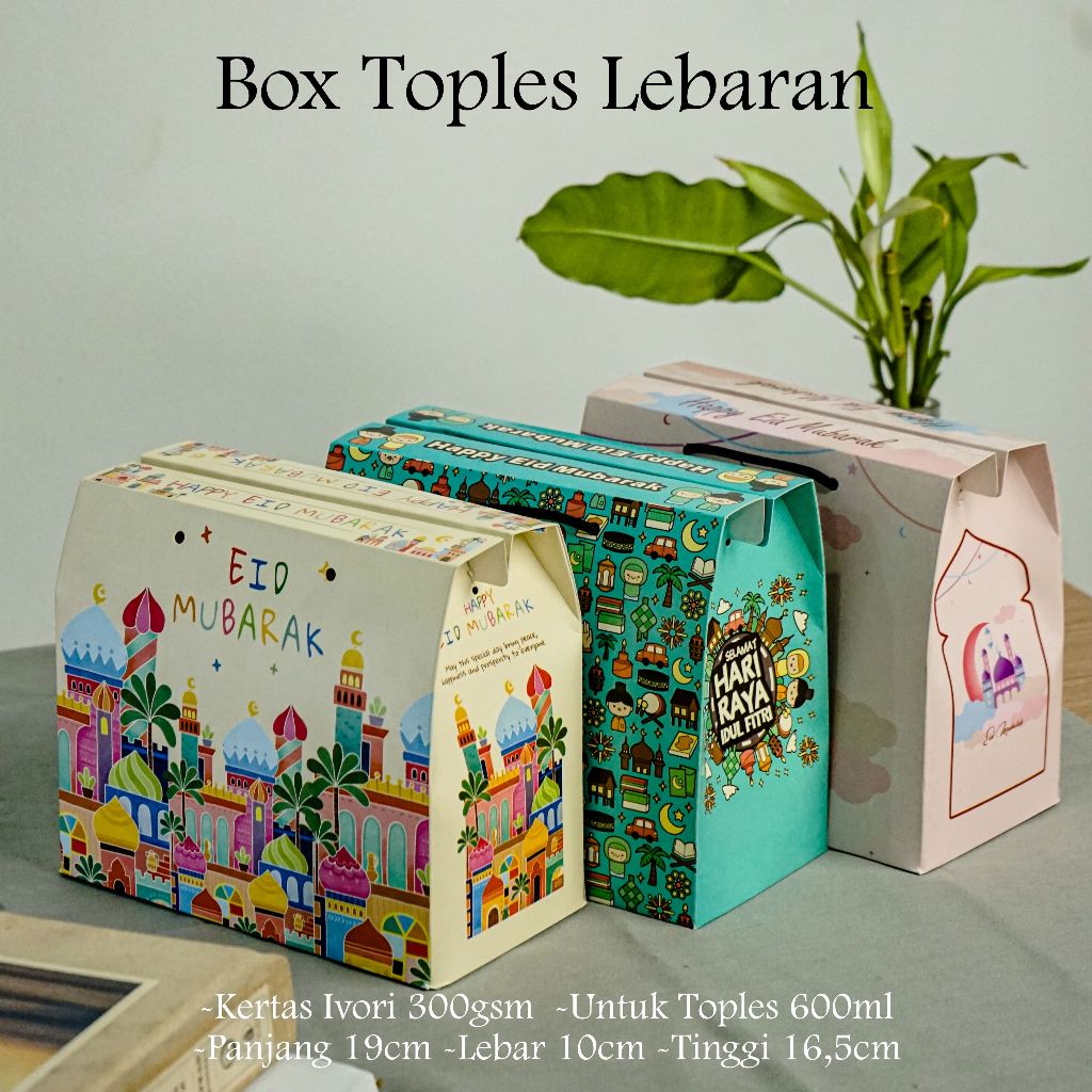 

Box Hampers Lebaran - Box Toples kue lebaran - Box hampers Eid Mubarak