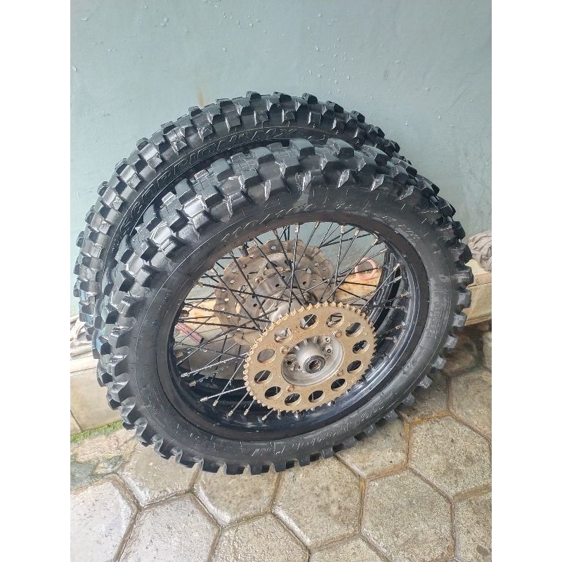 Whelset Klx orisinil copotan velg set klx whelset klx ring 18 -21 Ban set klx pelek set klx bf 150 w