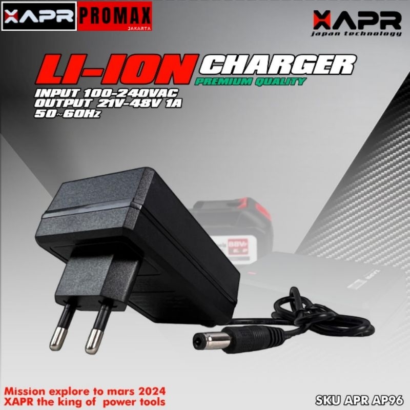 PROMO Adaptor Charger AP96 Cas Mesin Bor Cordless Drill Impact Wrench 21V 48V APR JAPAN