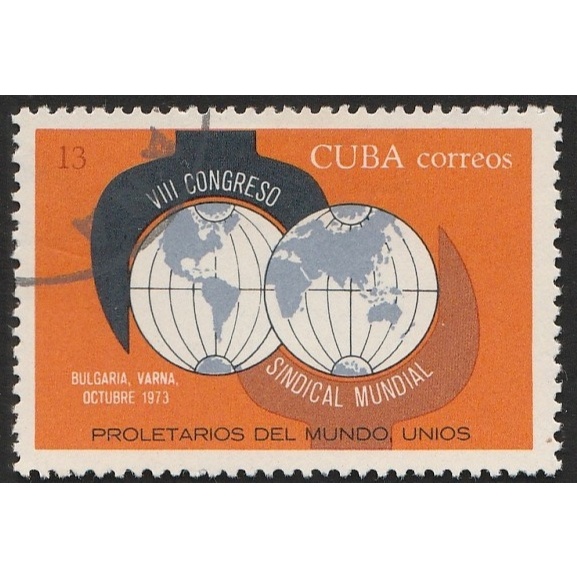 

A 11903 SATU BUAH PRANGKO CUBA TEMA KONGRES BULGARIA OKTOBER 1973 DENGAN KONDISI SUDAH ADA CAP