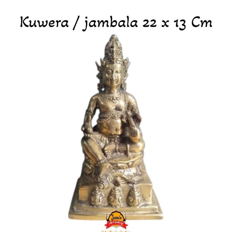 Patung Dewa Kubera Kuwera Jambala Emas Gold Kuningan DEWA KEKAYAAN