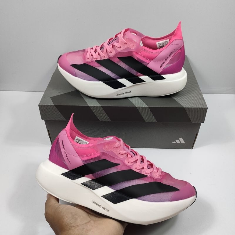 Sepatu Adidas Adizero Adios Pro Evo 1 Pink Black