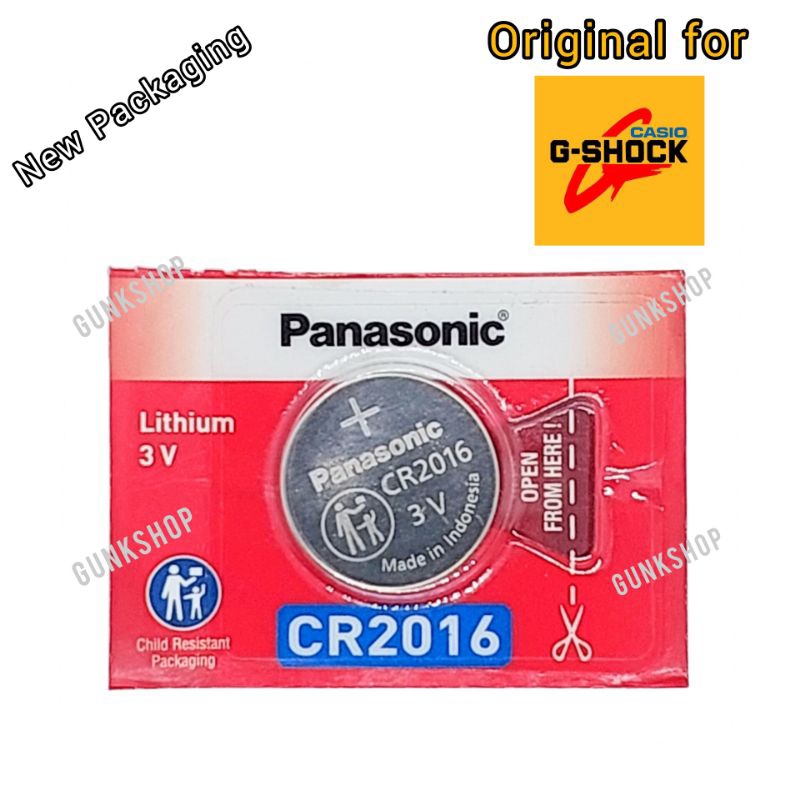 Baterai G-Shock Original Panasonic CR2016 seri DW 5600 6900 9052 G 100 8900 GA 700 800 GBA 800