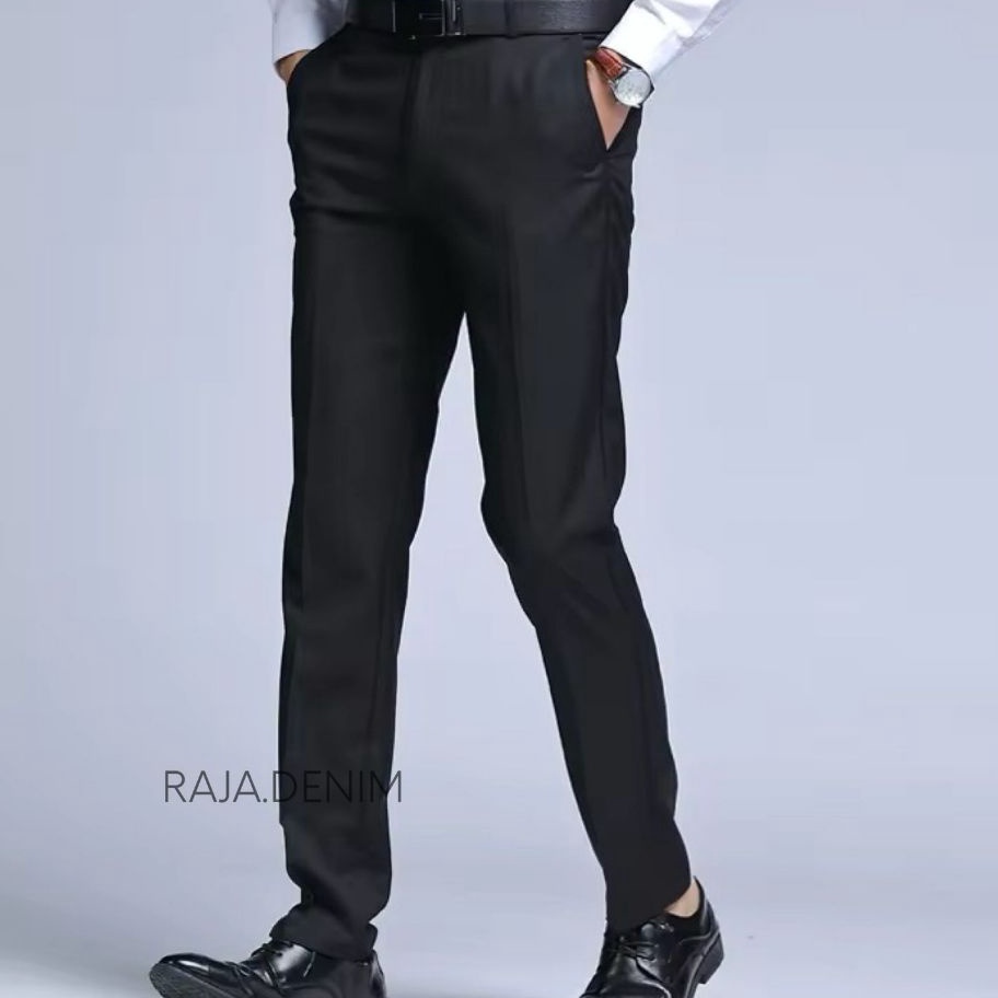 CELANA KANTOR FORMAL PRIA SLIMFIT BAHAN DASAR KAIN WOL