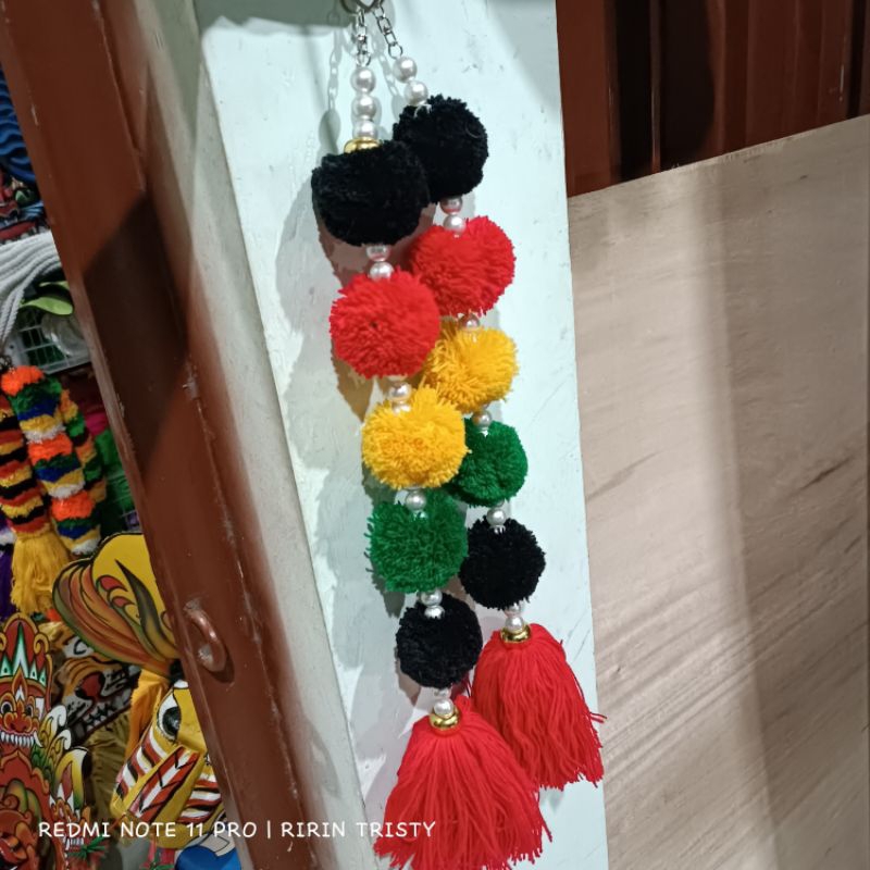 gimbul pom pom/buntal celengsregi/acesoris tarian