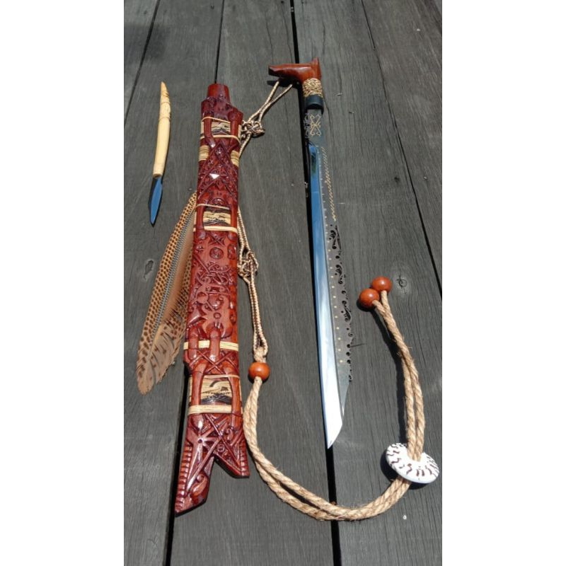 Mandau Jimpul Asli Khas Dayak Kalimantan Model Kanohong | Murah Berkualitas | Mandau | Dayak | Borne