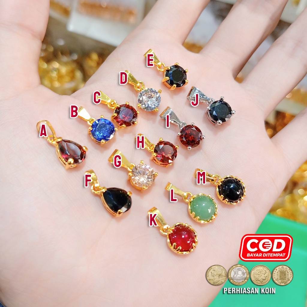 Cantik dan Mewah Liontin Bandul Mainan Kalung Kecil Warna Emas 24k