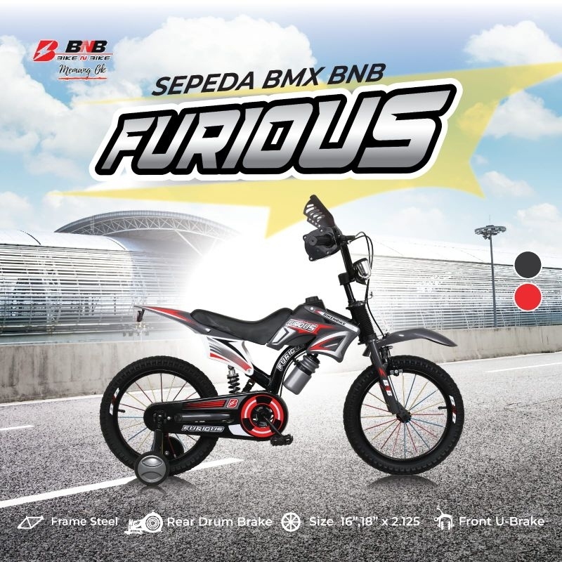 Sepeda anak Trail BNB BMX 12 inch Furious sepeda bmx trail