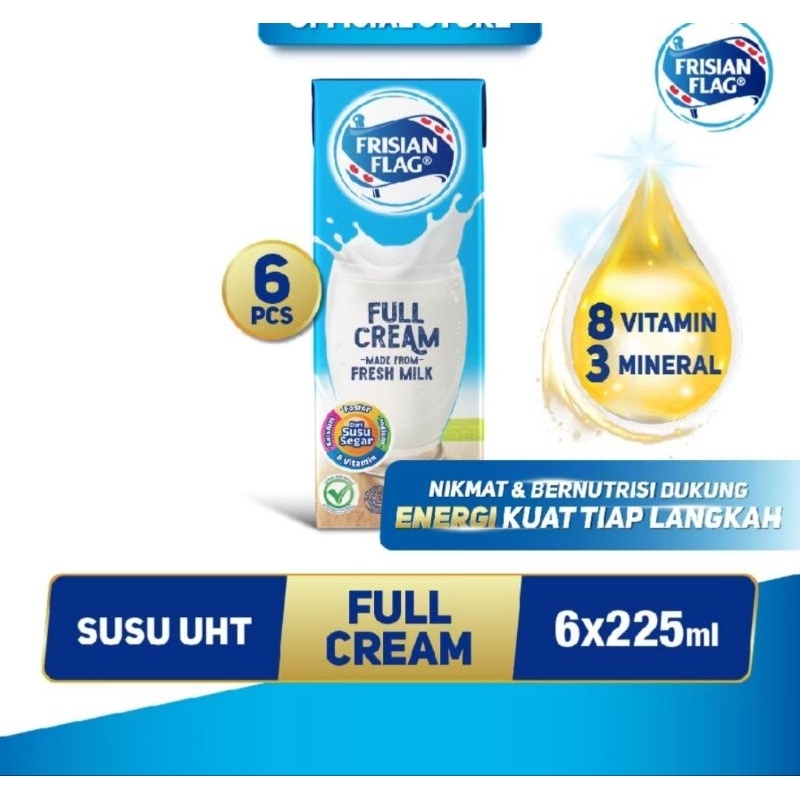 

Susu UHT Full Cream Frisian Flag 225 ml x 6 pcs