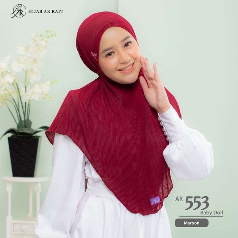 Hijab Arrafi AR 553 Jilbab Bergo Plisket