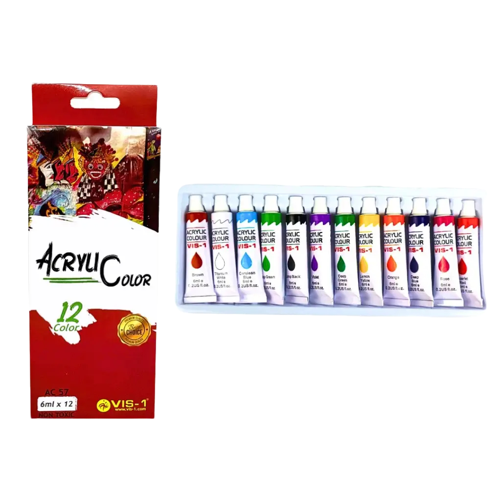 

Cat Air Akrilik 12 Warna VIS-1 / Acrylic Colours 1 Set 6ml AC-57 [1 Set]