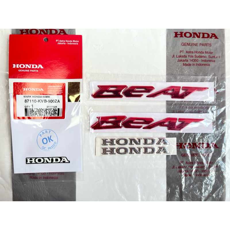 emblem honda beat dulax 2020-2025 atau beat universal cocok semua motor beat bahan tebal original
