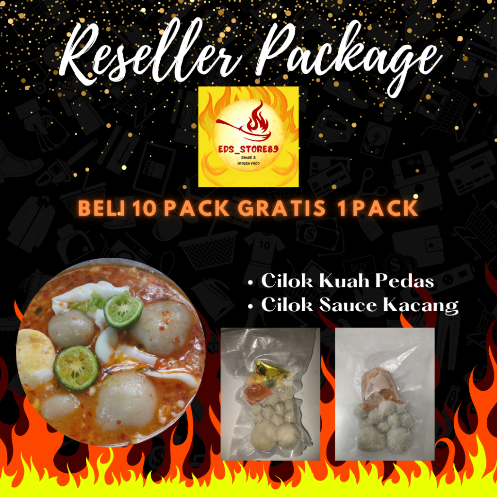 

[HOME MADE] RESELLER PACKAGE CILOK ISI Kuah pedas/Sauce Kacang
