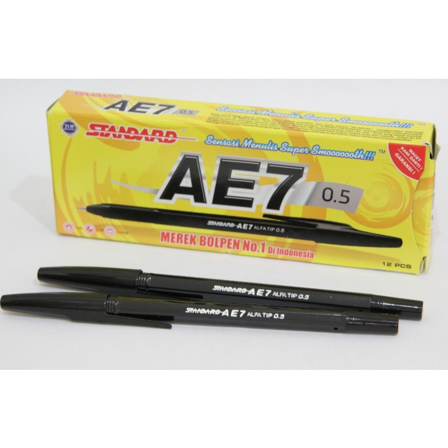 

Pulpen Standard AE7 - Warna Tinta Hitam, Ukuran Mata Pena 0.5mm - Hitam