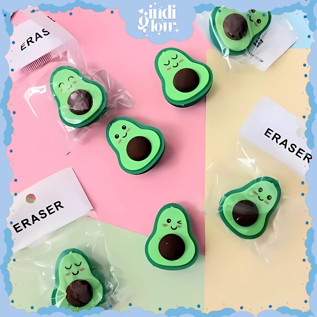 

IG Penghapus Pensil Eraser Karakter Avocado Lucu Aesthetic Penghapus Anak Sekolah Hapusan Alat Tulis