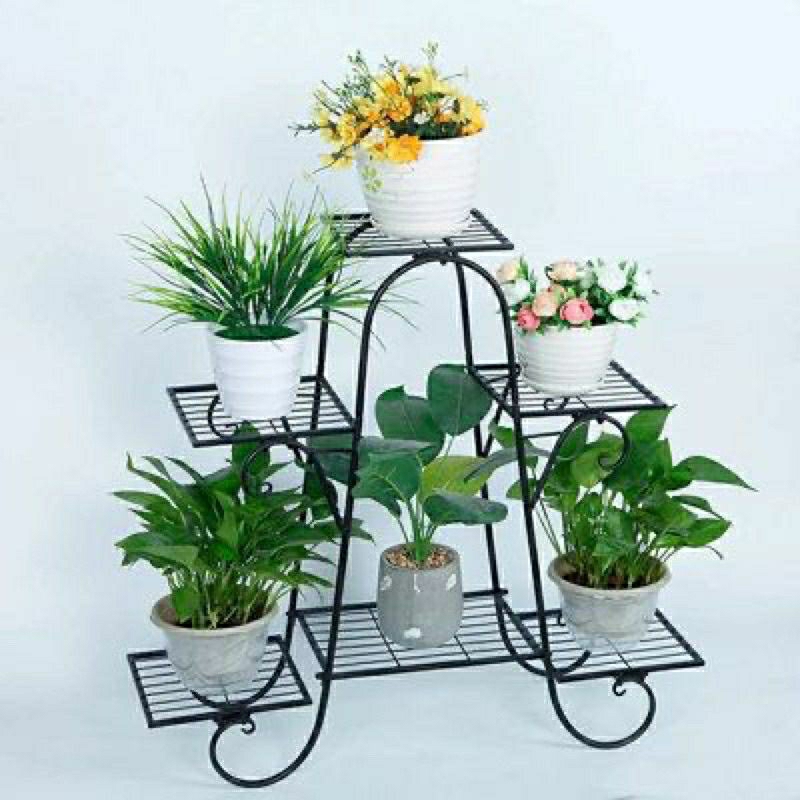 (Ongkir Murah) Rak Pot Bunga Aesthetic Susun 6/ Tempat Pot Bunga Model A Minimalis 6 Susun Murah