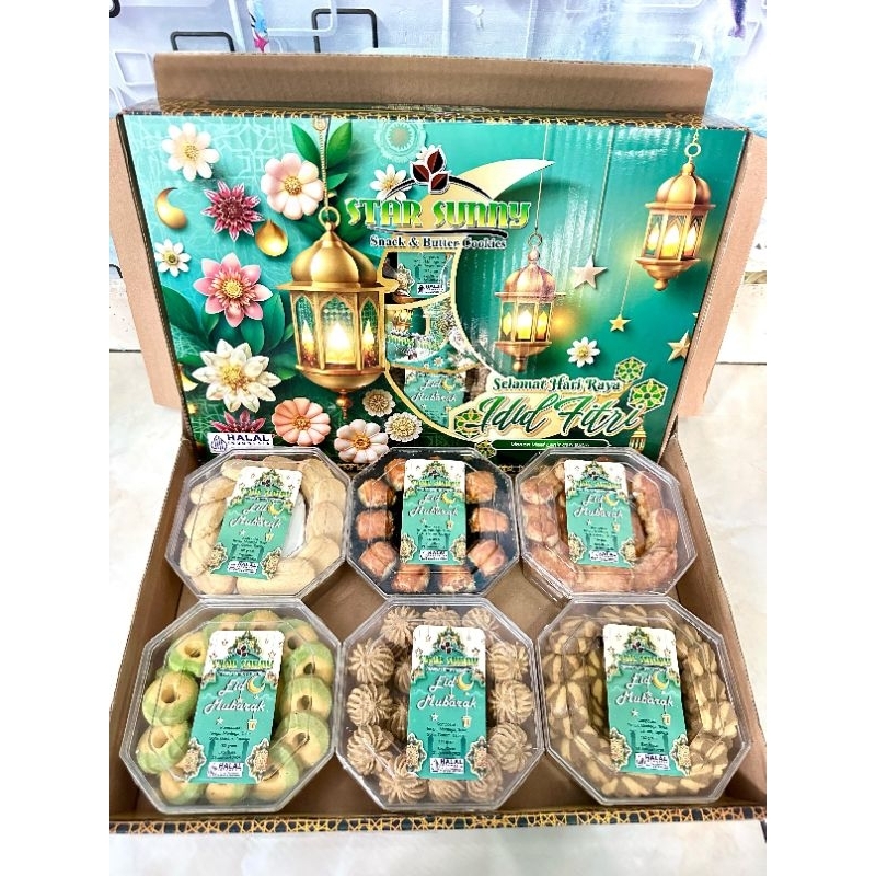 

Hampers Lebaran 2025 Star Sunny Kue Kering 6 toples & 4 toples lebaran idul fitri 2025