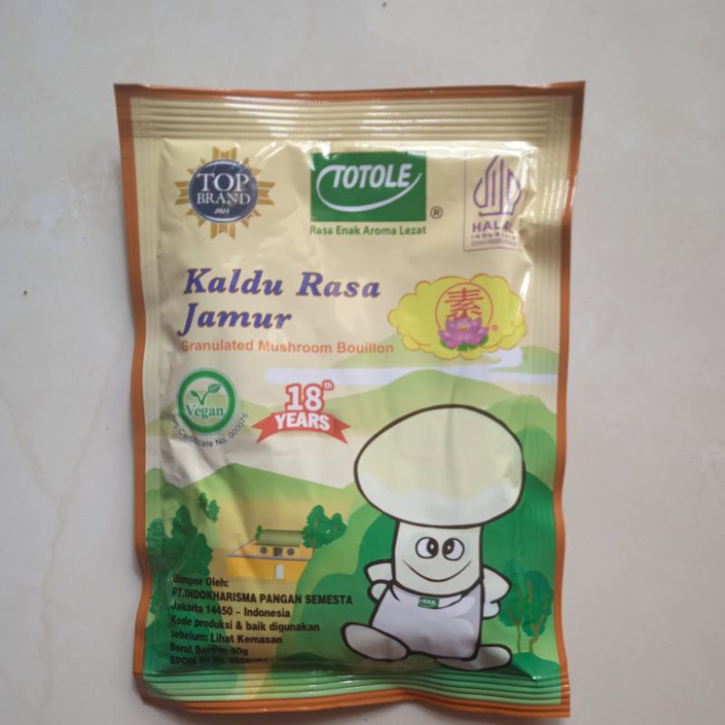 

TOTOLE Kaldu penyedap Rasa jamur kemasan 40Gr