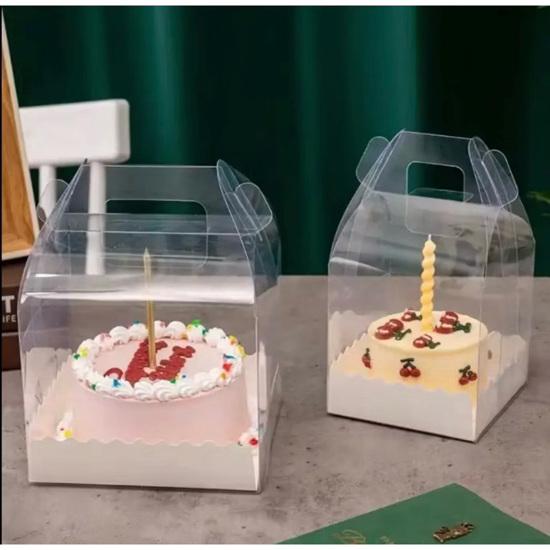 Box Mika Gable Transparan / Kotak Mika Transparan / Box Kotak Mika Kue Ultah / Box Cake Mika